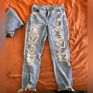 women’s american eagle stretch mom jeans